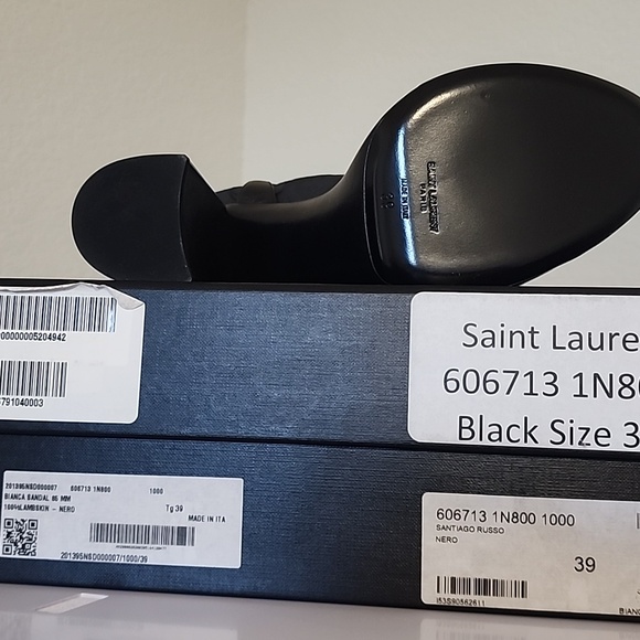 Saint Laurent black Santiago Russo size 39 New in box, never worn - Picture 3 of 5